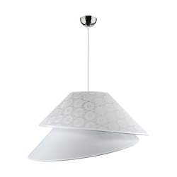Duolla - Luster na sajli COCO 1xE27/40W/230V, prečnik 50 cm, bela