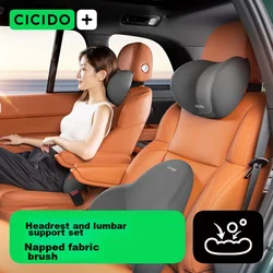 Cicido Set jastuka za vrat i leđa za auto sedište, Crni