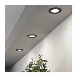 Eglo 901385 - komplet 3x LED ugradna plafonska svetiljka FUEVA LED/3,7W/230V, prečnik 8,8 cm, crna
