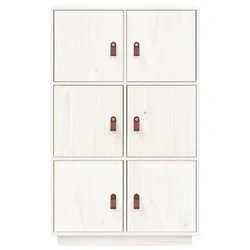 Visoka komoda bijela 67 x 40 x 108,5 cm od masivne borovine