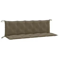 Jastuci za vrtnu klupu 2 kom smeđesivi 180x50x7 cm tkanina