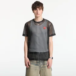 Majice Comme des Garçons PLAY T-Shirt Red Emblem Black M
