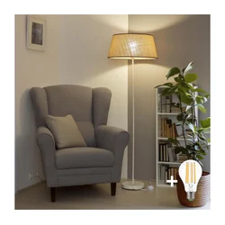 Brilagi - LED podna lampa CERIA 1xE27/40W/230V prečnik 50 cm bež/bela