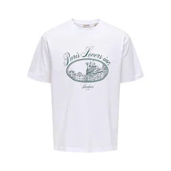Only & Sons Majica Fred Elegants  zelena / bela