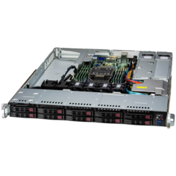 Supermicro Server AS-111E-WR, Silver 4510, 2x 16GB DDR5, 480GB Boot M.2 NVMe, IPMI BMC, 2x 1GbE BaseT LoM, LSI MegaRAID 9560-8i, 8-Port Int. 12Gb/s, 8