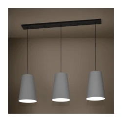 EGLO Viseća lampa PETROSA 3xE27 129 cm siva 390136
