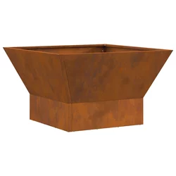 Kamin Smeđa 60 x 60 x 35 cm Čelik otporan na vremenske uvjete