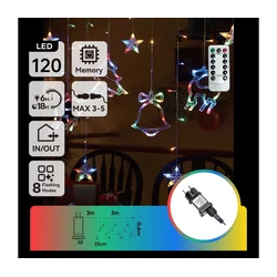 Aigostar - LED RGBY Spoljašnja božićna girlanda 120xLED/6W/230V/8 funkcija 3x0,6m IP44 + daljinski upravljač