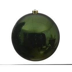 Novogodišnja dekoracija - hanging bauble 14cm 022373 - pine green - kmg ( 044412 )