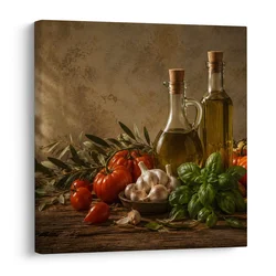 Slika kuhinjsko tihožitje s česnom - 50x50