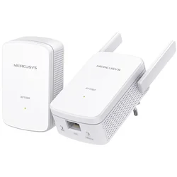 Mercusys MP510 KIT AV1000 Gigabit Powerline N300 Wi-Fi KIT (1× MP510 + 1× MP500) 300 Mbps at 2.4 GHz, 1000 Mbps Powerline,Broadcom CPU, 1× Gigabit Por