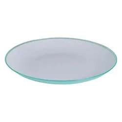 shumee Aura PLASTIČNI KROŽNIK bela/mint 25,1 cm iz polistirena