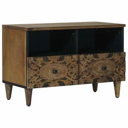 TV ormar s pohranom Smeđa 70 x 33,5 x 46 cm Čvrsto drvo manga