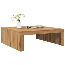 Stolić za kavu boja hrasta 100 x 100 x 35 cm konstruirano drvo