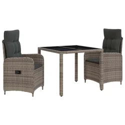 Vanjski set za objedovanje 3 pcs Svijetlo siva i tamno siva