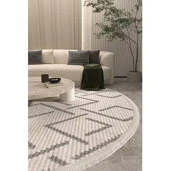 Conceptum Hypnose Tepih Vetrina 3609, O120 cm, Krem-sivi