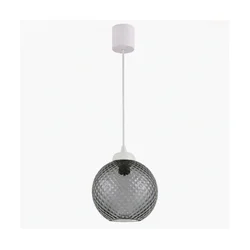 Brilagi - LED luster na sajli RETRO GLASS 1xE27/60W/230V O 18 cm bela/zadimljeno-siva