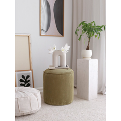 ATELIER DEL SOFA Tabure Teddy Fitilli Khaki