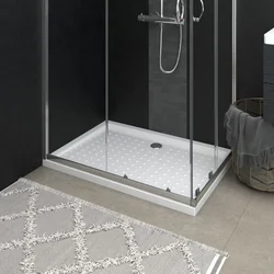 Podloga za tuširanje s točkicama bijela 70 x 100 x 4 cm ABS