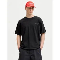 JACK & JONES Majica JCOEterna  siva / črna / bela