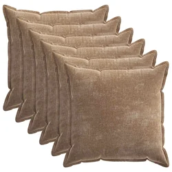 vidaXL Prevleka za blazino 6 kos HOUTEN Rjava 70 x 70 cm