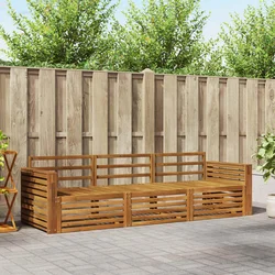 Set vanjskih sofa 3 pcs Prirodna Čvrsto drvo akacije
