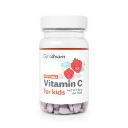 GYMBEAM Chewable Vitamin C for Kids 120 tab. jagoda