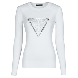 GUESS Women's Colette Long Sleeve Cable Knit Sweater – Grey Melange, Relaxed Fit - View #7