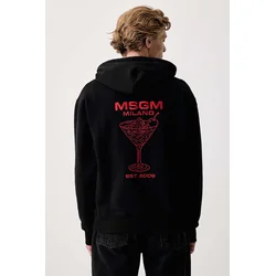 MSGM pulover s kapuco moški bombažen