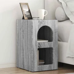 Noćni ormarić 2 pcs Siva Sonoma 29,5 x 33,5 x 50 cm