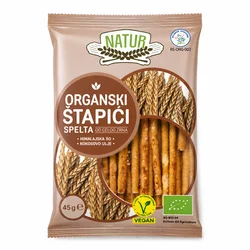 Organski štapići od celog zrna spelte 45g Natur
