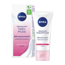 NIVEA Nourishing hranilna dnevna krema za suho kožo SPF 15 50 ml