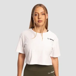 GymBeam Women‘s Limitless Cropped T-Shirt White