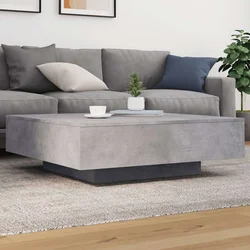 Stolić za kavu boja betona 100x100x31 cm konstruirano drvo