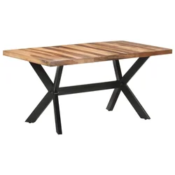 Blagovaonski stol 160 x 80 x 75 cm od masivnog drva s premazom