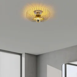 Opviq Luster Karsortel-N-641-1, 36x36x12cm, IP20, Zlatne boje