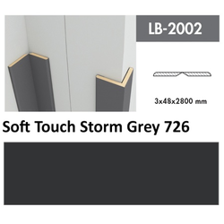 Profil Zidni MDF LB-2002 Soft Touch Storm Grey (726) 2800x48x3mm ( 026-061 )