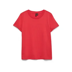 VERO MODA Majica VMPAULA rdeča
