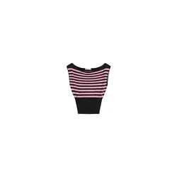Bershka Majica BASBER roza / črna