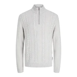 JACK & JONES Pulover JJJAMES pegasto bela