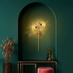 Opviq Zidna lampa Benek-15-14424, 35x25x72cm, IP20, Zlatna boje