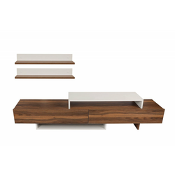 Hanah Home HANAH HOME Nirvana - Teak, White TV omarica, (20781573)