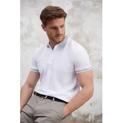 Trendyol Muška majica Tmnss25Po00033, Bela