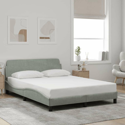 Okvir za krevet Dover svjetlosivi 140x200 cm baršunasti