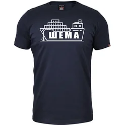 011Shop Muška majica kratkih rukava, Šema, Teget