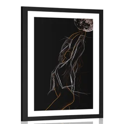 Plakat s paspartujem lepota ženske figure - 60x90 no frame