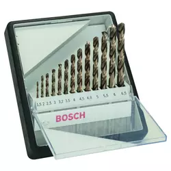 Bosch 13-delni Robust Line set burgija za metal HSS-Co 2607019926, 1,5; 2; 2,5; 3; 3,2; 3,5; 4; 4,5; 4,8; 5; 5,5; 6; 6,5 mm