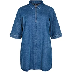 Zizzi Dolga srajca JEVIA moder denim