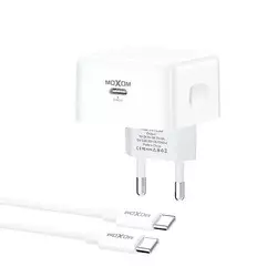 Moxom Kućni punjač MX-HC307 40W Type C na Type C, Beli
