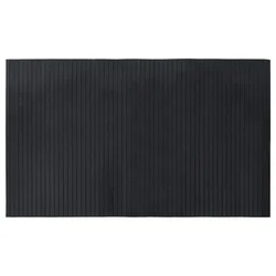 Vidaxl Pravokotna preproga črna 60x100 cm bambus